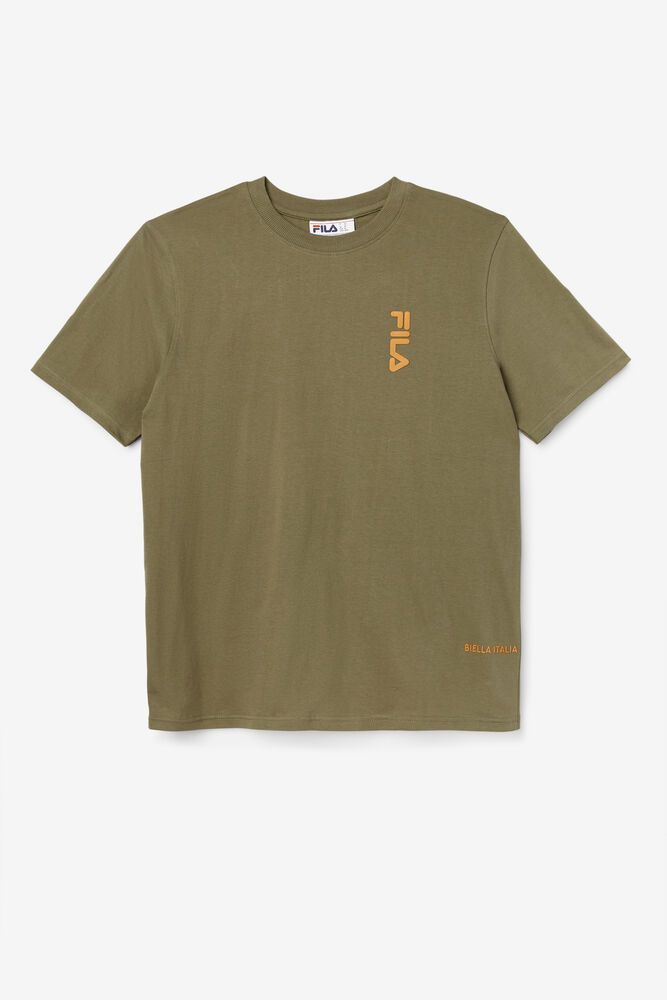 Fila T-Shirt Mens Olive - Deckhand - Philippines 5286431-EI